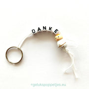 Keychain Danke with lucky angel without wings