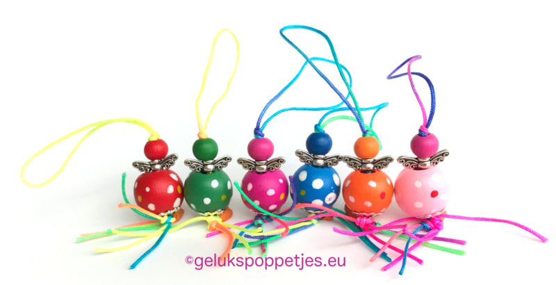 lucky doll colored angel with dots