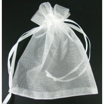 100 White organza bags