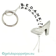 Thank you keychain with lucky shoe doll
