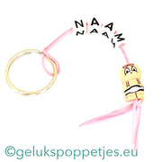 Name keychain with lucky doll baby girl