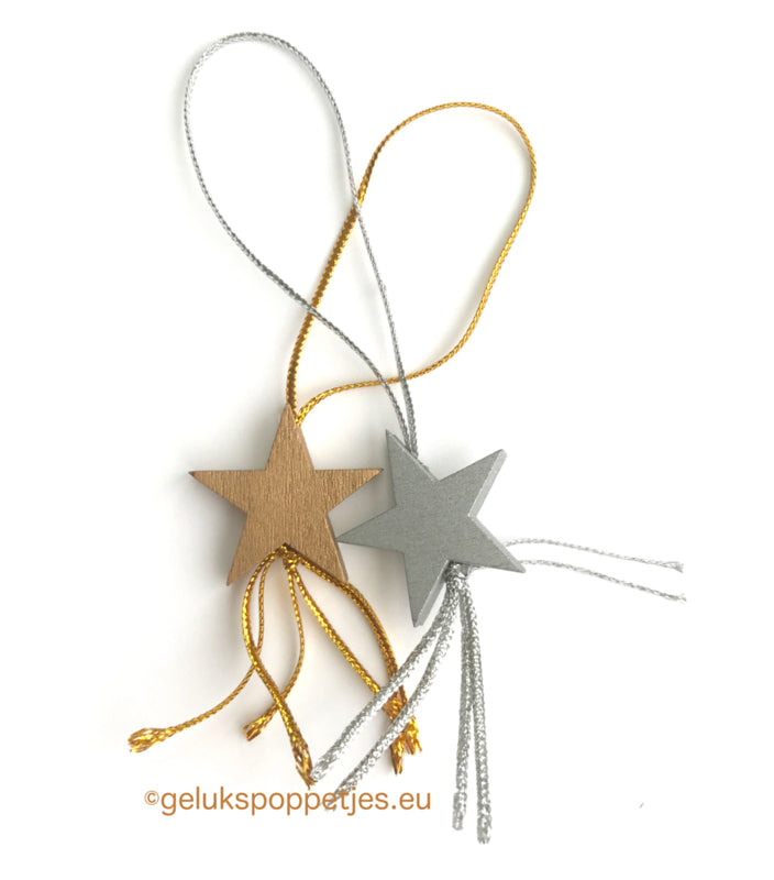 Lucky doll star gold and silver