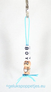 Keychain boy with lucky doll baby boy