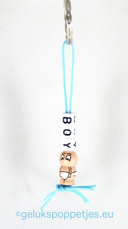 Keychain boy with lucky doll baby boy