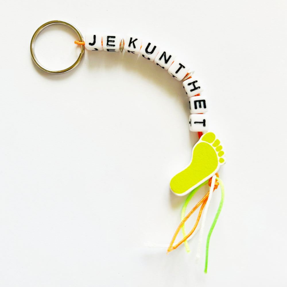 Keychain you can make it with lucky doll foot