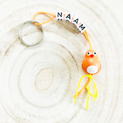 Name keychain good luck charm bird
