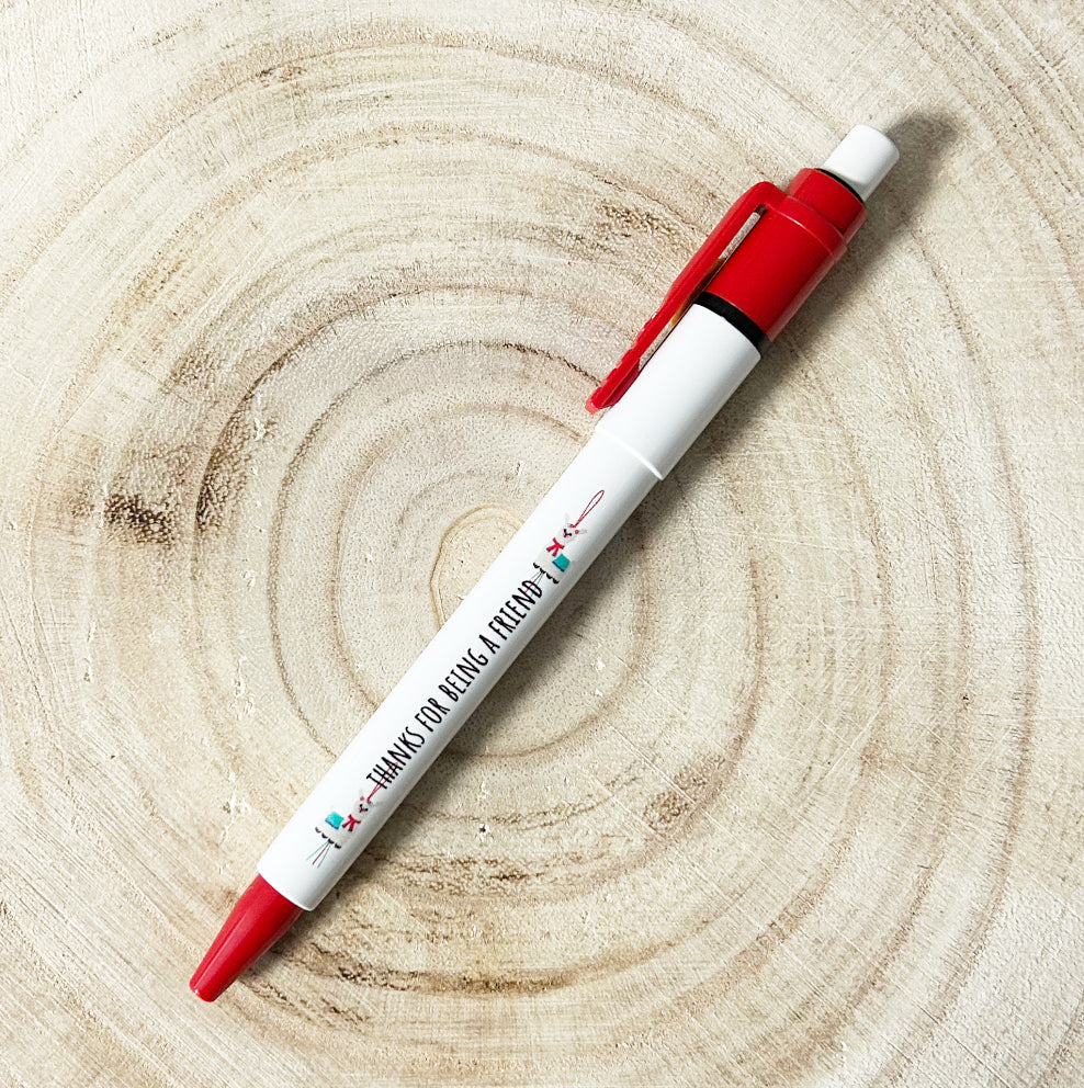 Lucky dolls pen thanks for being a friend