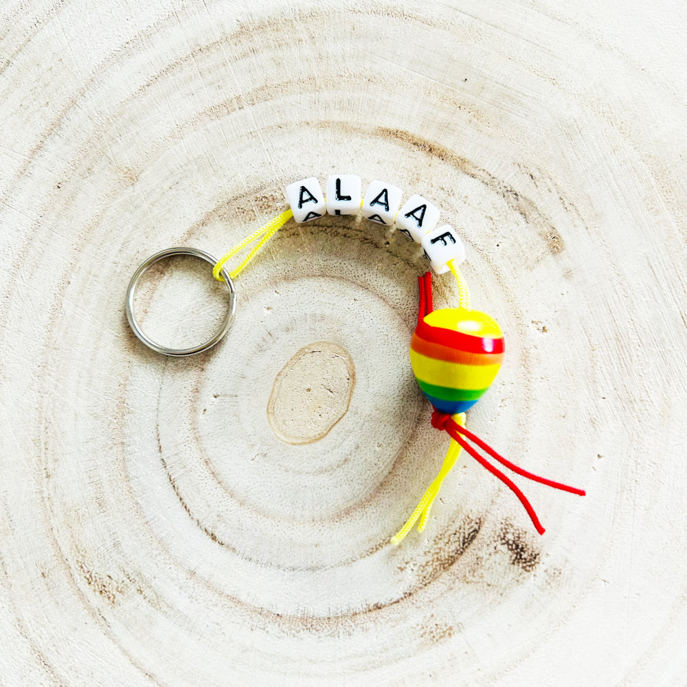 Alaaf keychain with striped balloon lucky charm