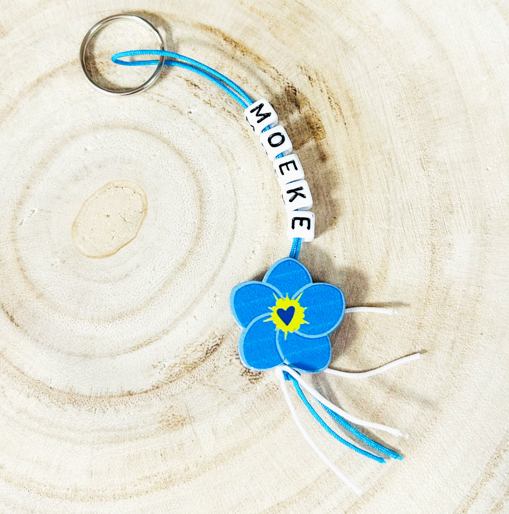 MOEKE keyring with forget-me-not lucky doll